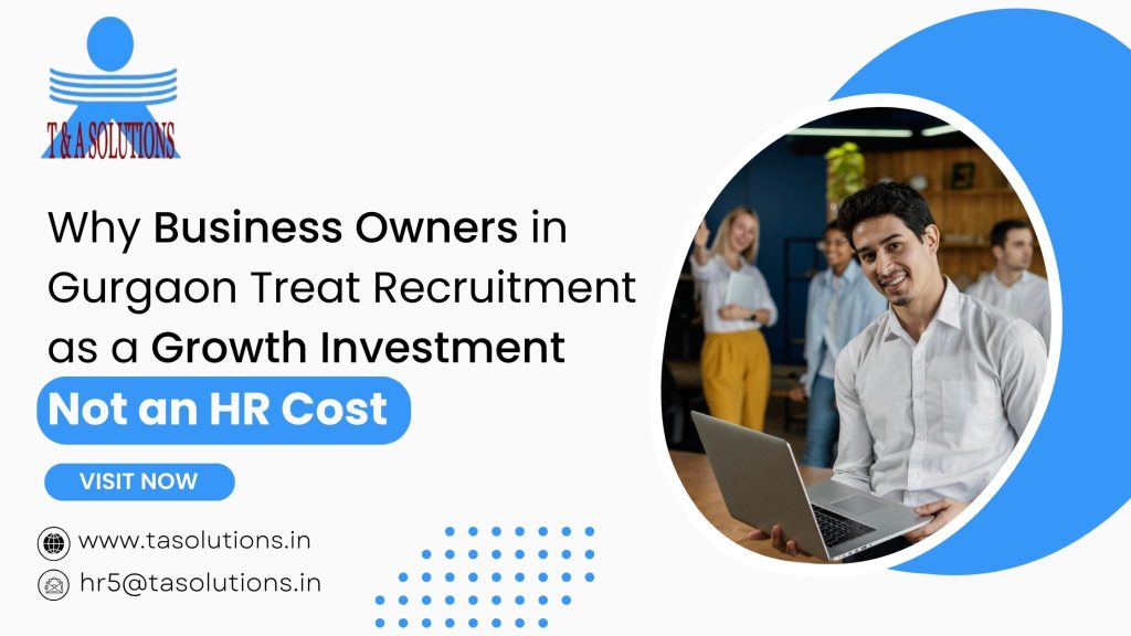 Why Business Owners in Gurgaon Treat Recruitment as a Growth Investment, Not an HR Cost