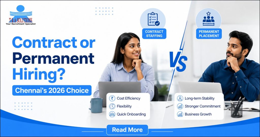 Contract staffing vs permanent placement in Chennai: what companies choose in 2026